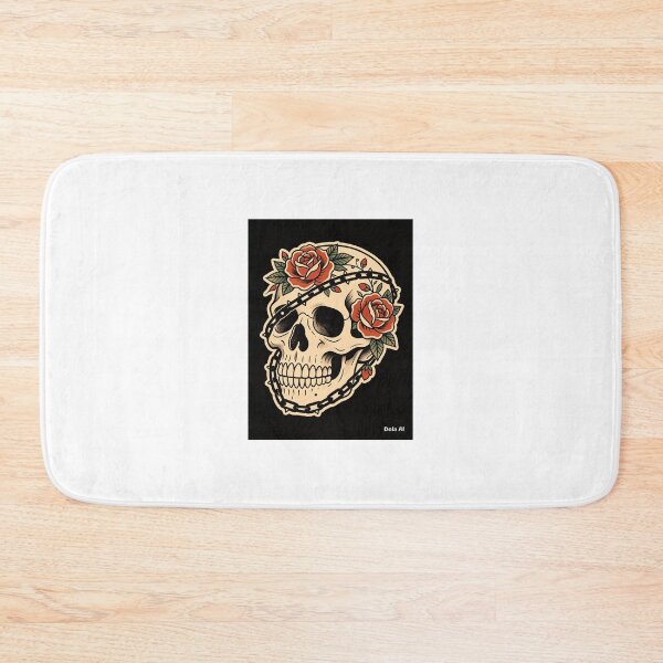 Item preview, Skull and Roses – Traditional Tattoo Art designed and sold by wojtas90.