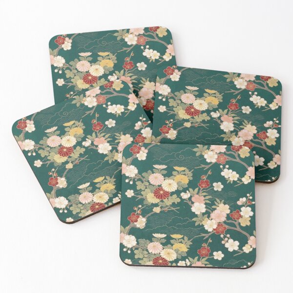 Item preview, Japanese Floral Seamless Pattern – Sakura & Chrysanthemum Botanical Design designed and sold by FashioonTrends.