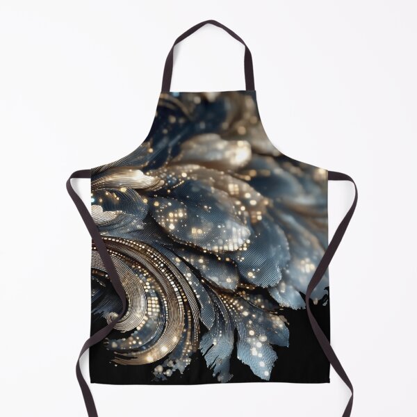 Item preview, modern nature floral tech blue led gold  designed and sold by dejco.art.