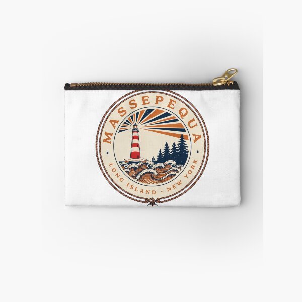 Item preview, Massapequa New York Lighthouse Vintage Coastal Design | Long Island Nautical Ocean Waves designed and sold by ArcticFoxStudio.