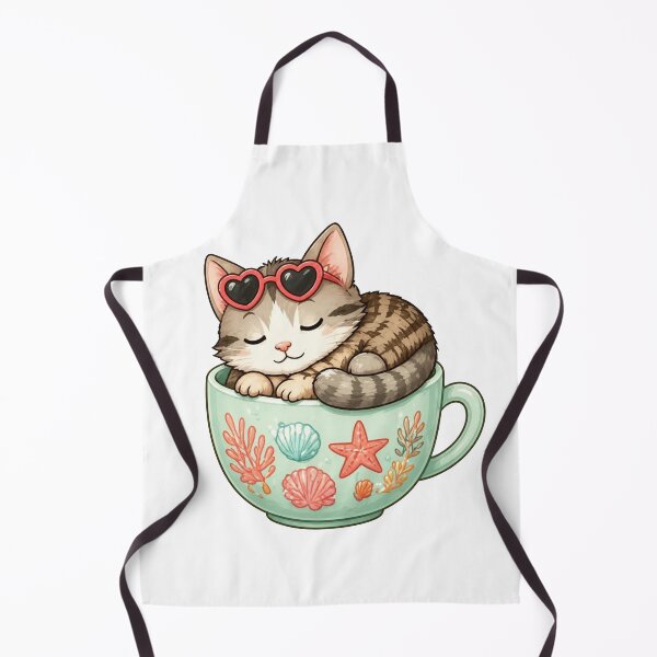 Item preview, Cozy Cat in a Teacup – Summer Edition designed and sold by Icareis-Studios.