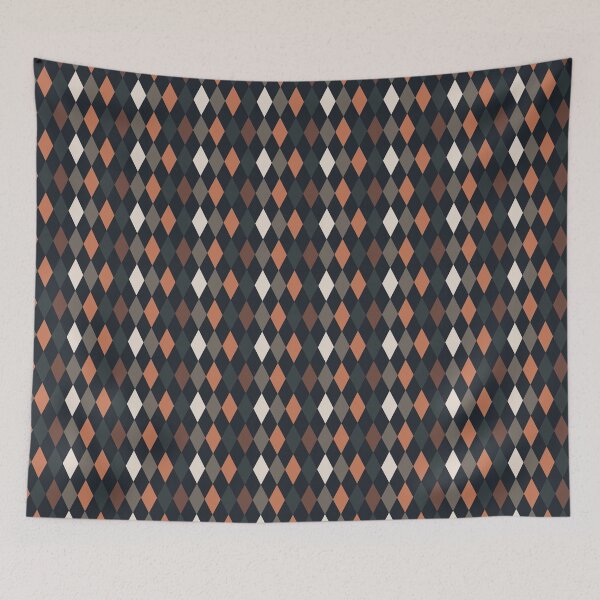 Item preview, Autumnal Harlequin Diamonds Design  designed and sold by PatternTitan.