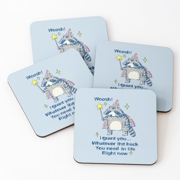 Item preview, Woosh! I grant you what you need raccoon wizard designed and sold by PopcornpunkART.