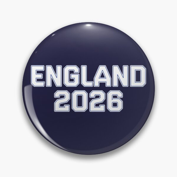 Item preview, England 2026 World Cup (White with Blue & White Outline) designed and sold by STUDIO-72.