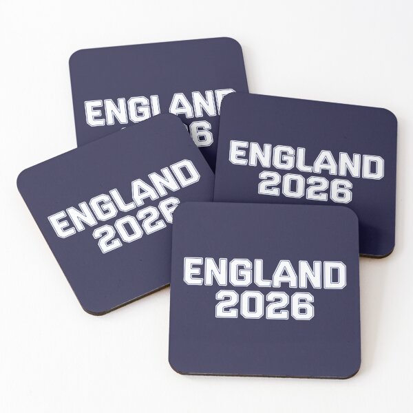 Item preview, England 2026 World Cup (White with Blue & White Outline) designed and sold by STUDIO-72.