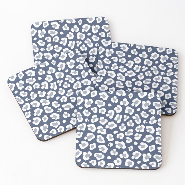 Item preview, Blue and White leopard print designed and sold by pattern-archive.