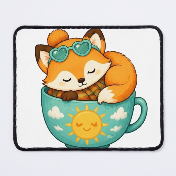 Item preview, Cozy Fox in a Teacup – Summer Edition designed and sold by Icareis-Studios.