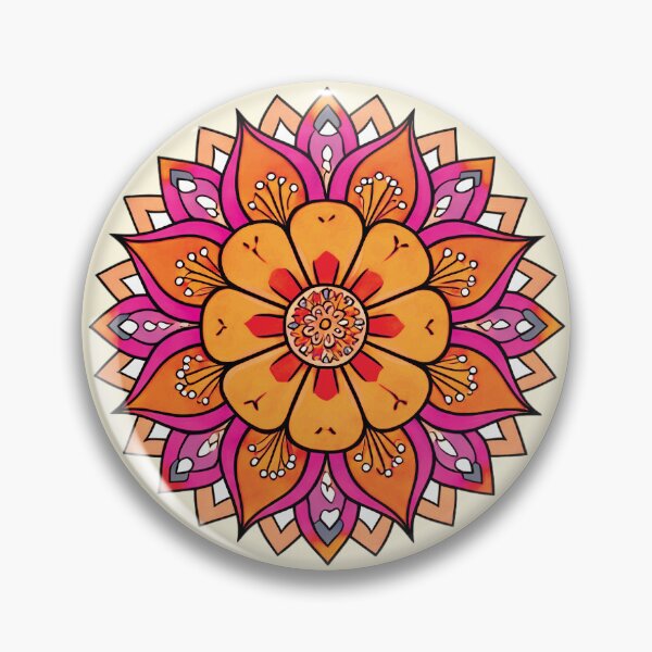Item preview, Folk Mandala designed and sold by CharlottePlaceArt.