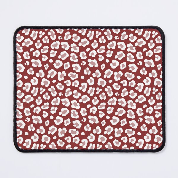 Item preview, Brick Red and White leopard print designed and sold by pattern-archive.