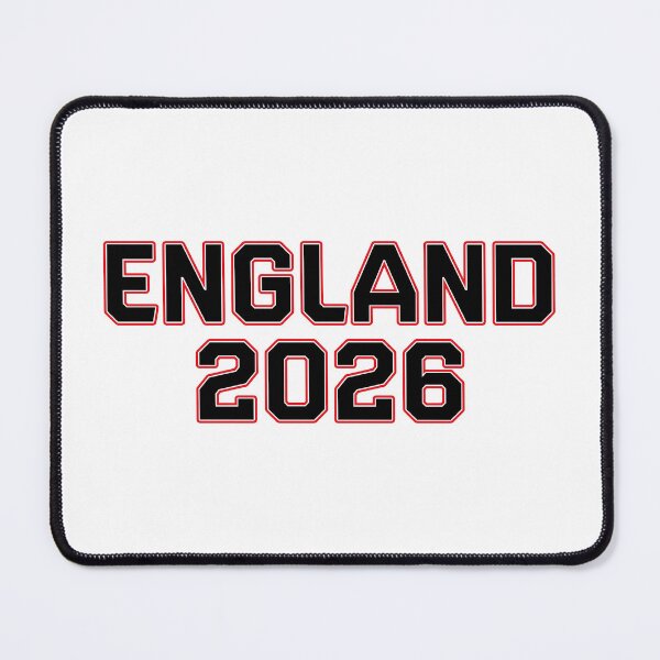 Item preview, England 2026 World Cup (Black with White & Red Outline) designed and sold by STUDIO-72.