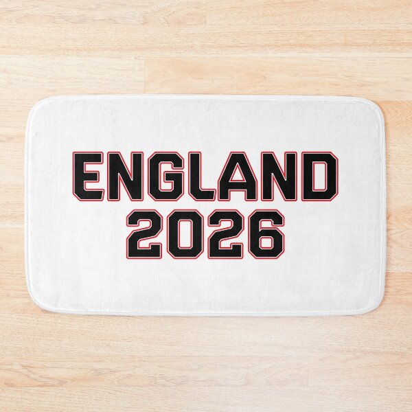 Item preview, England 2026 World Cup (Black with White & Red Outline) designed and sold by STUDIO-72.