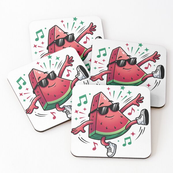 Item preview, Dancing Watermelon Cartoon Mascot Retro Sunglasses Summer designed and sold by TeNovaStudio.