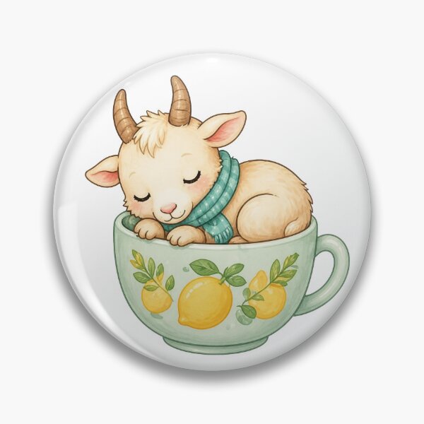 Item preview, Cozy Goat in a Teacup – Summer Edition designed and sold by Icareis-Studios.