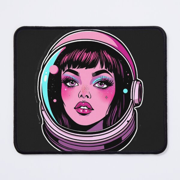 Item preview, Retro Pop Art Astronaut Girl in Space Helmet designed and sold by  AureliusX.
