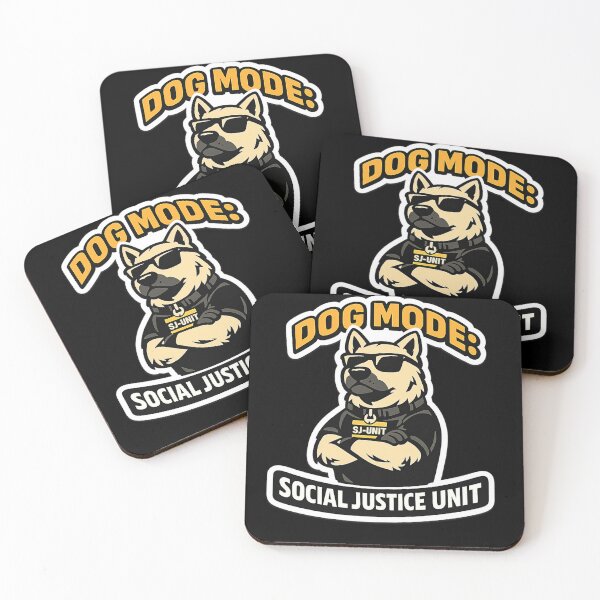 Item preview, DOG MODE: SOCIAL JUSTICE UNIT — Funny Dog Sticker designed and sold by Timeless Junction.