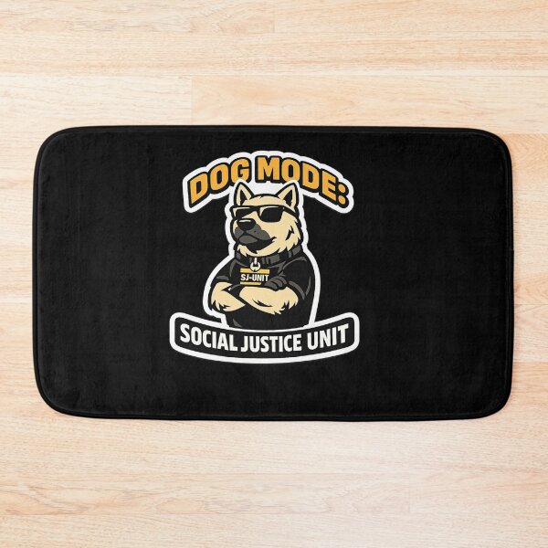 Item preview, DOG MODE: SOCIAL JUSTICE UNIT — Funny Dog Sticker designed and sold by Timeless Junction.