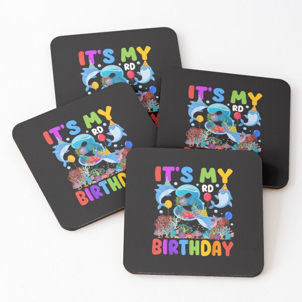 Item preview, Its My 3rd Birthday Dolphin Party Ocean Theme Kids Birthday Design designed and sold by kiralynstration.