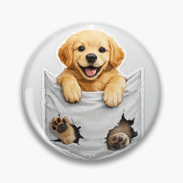 Item preview, Pocket Golden Retriever Puppy Cute Dog Lover Design designed and sold by PoojaArtLab.