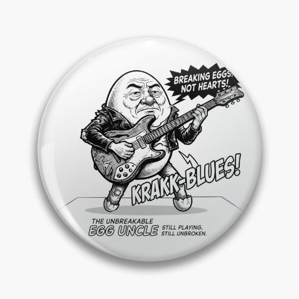 Item preview, Egg Uncle: The Unbreakable Blues Rocker designed and sold by Surreal Characters & Cute Pups.