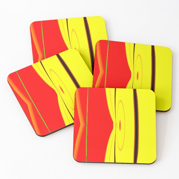 Item preview, Abstract Pattern "Yellow and red waves" designed and sold by Gluecknika.