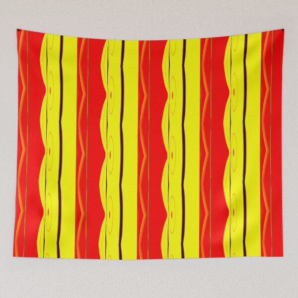 Item preview, Abstract Pattern "Yellow and red waves" designed and sold by Gluecknika.