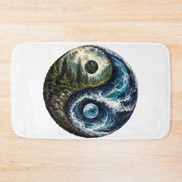 Item preview, Forest & Ocean Yin Yang designed and sold by FyreHorse Designs.