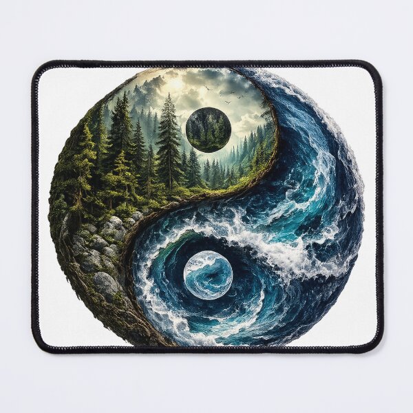 Item preview, Forest & Ocean Yin Yang designed and sold by FyreHorse Designs.