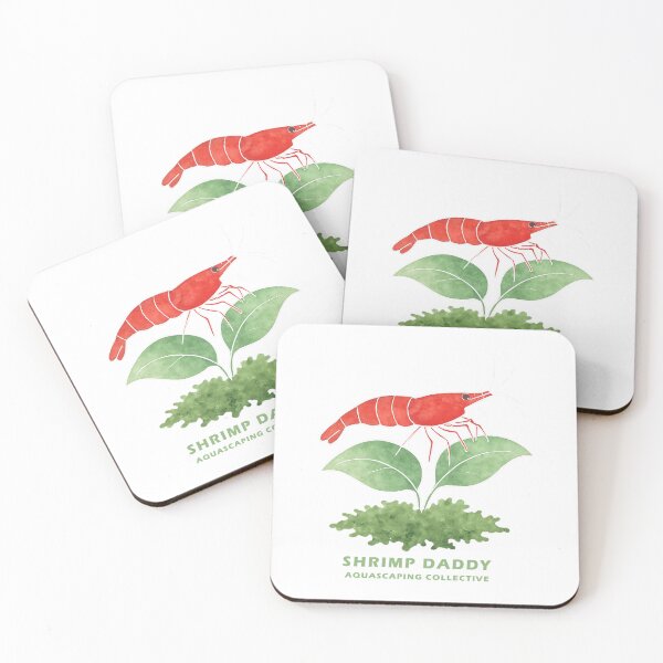 Item preview, Shrimp Daddy Vintage Watercolor Red Sakura Aquascaping designed and sold by Form & Fauna.