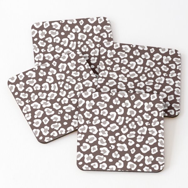 Item preview, Chocolate and White leopard print designed and sold by pattern-archive.