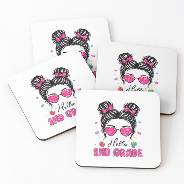 Item preview, Hello 2nd Grade Messy Bun Girl Back To School First Day Design designed and sold by kiralynstration.