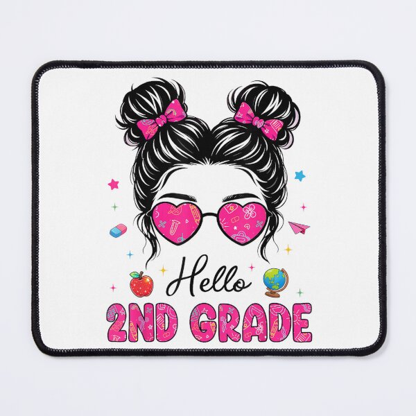 Item preview, Hello 2nd Grade Messy Bun Girl Back To School First Day Design designed and sold by kiralynstration.