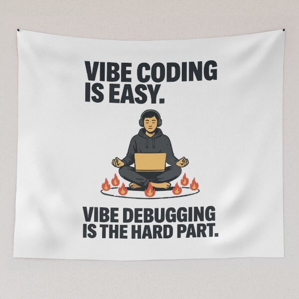 Item preview, Vibe Coding Is Easy Vibe Debugging Is The Hard Part designed and sold by Bianca Oltean.