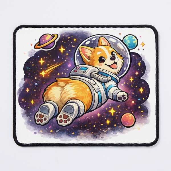 Item preview, Astronaut Corgi Space Explorer designed and sold by PatiImagination.