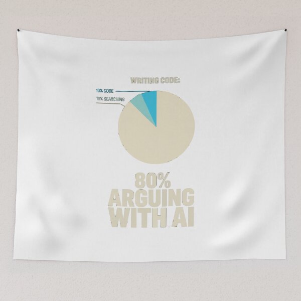Item preview, 80 Percent Arguing With AI Coding Humor designed and sold by Bianca Oltean.