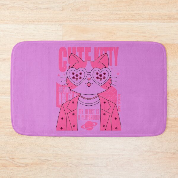 Item preview, Cute Kitty Dreams Are Real Pink Y2K Cat Graphic Tee designed and sold by Mousy17.
