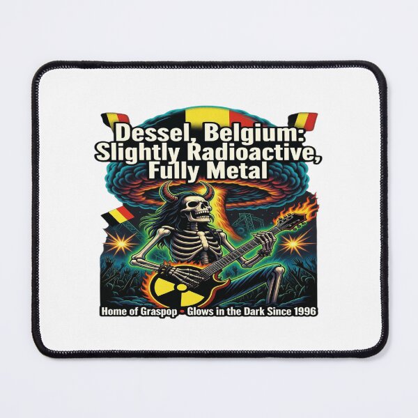 Item preview, Dessel, Belgium: Slightly Radioactive, Fully Metal | Funny Graspop Heavy Metal Festival T-Shirt Design designed and sold by Sushikidsntoddlers.