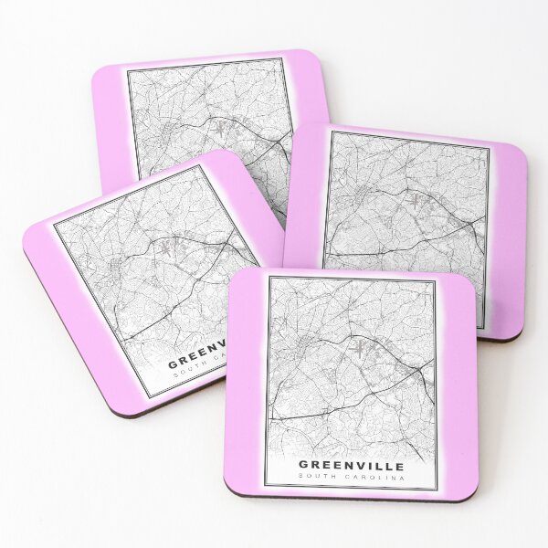 Item preview, Minimalist Greenville Map designed and sold by Tamas Das.