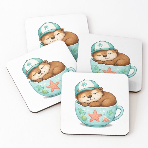 Item preview, Cozy Otter in a Teacup – Summer Edition designed and sold by Icareis-Studios.