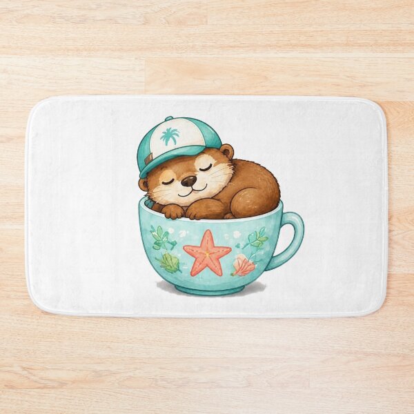 Item preview, Cozy Otter in a Teacup – Summer Edition designed and sold by Icareis-Studios.
