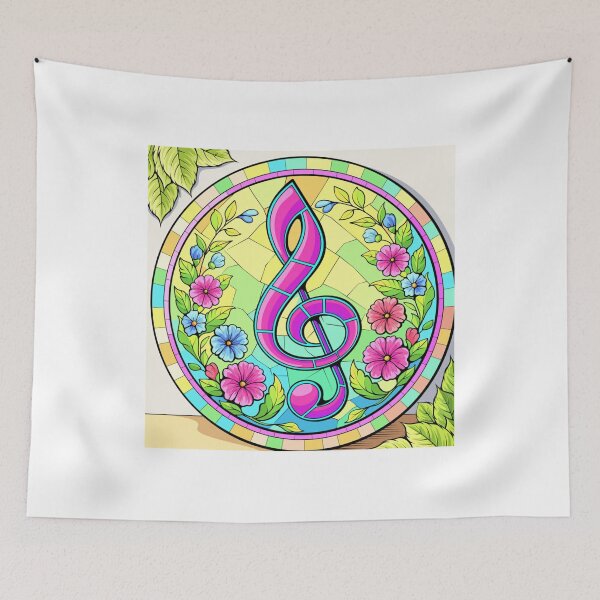 Item preview, Music Serenity Stained Glass Treble Clef designed and sold by DD304.