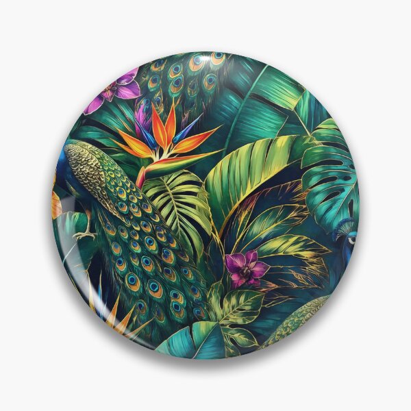 Item preview, Peacock Jungle Dreams Seamless Surface Pattern designed and sold by taiche.