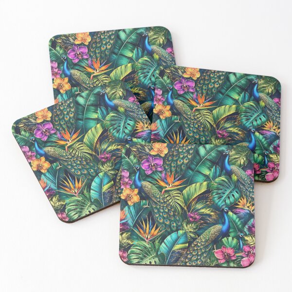 Item preview, Peacock Jungle Dreams Seamless Surface Pattern designed and sold by taiche.