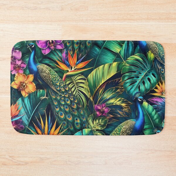 Item preview, Peacock Jungle Dreams Seamless Surface Pattern designed and sold by taiche.