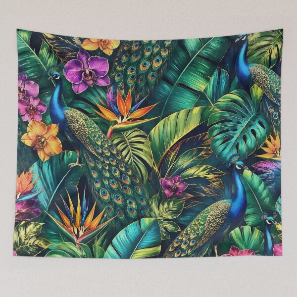 Item preview, Peacock Jungle Dreams Seamless Surface Pattern designed and sold by taiche.