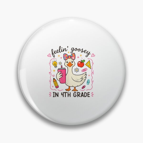 Item preview, Feeling Goosey In 4th Grade Funny Goose Back To School Girl Design designed and sold by kiralynstration.