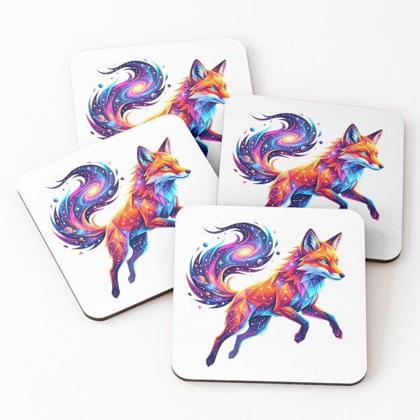 Item preview, Cosmic Galaxy Fox Low Poly Geometric Celestial Art designed and sold by Surojit Das.