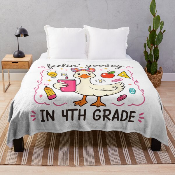 Item preview, Feeling Goosey In 4th Grade Funny Goose Back To School Girl Design designed and sold by kiralynstration.