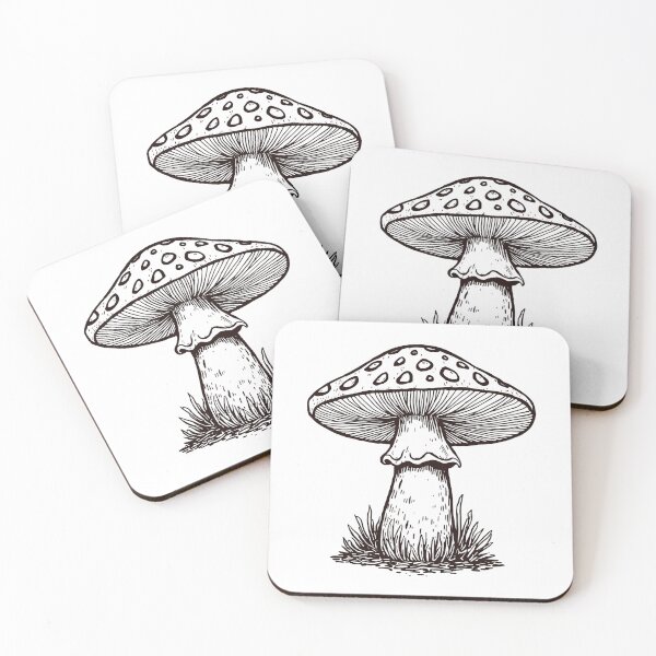 Item preview, Vintage Mushroom Ink Sketch - Botanical Line Art designed and sold by Melian Vintage.