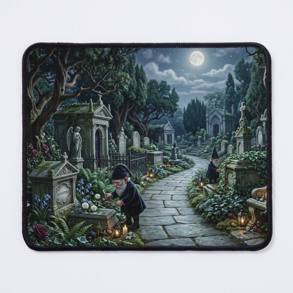 Item preview, The Garden of Eternal Whispers - Gothic Baroque Gnome Art designed and sold by InnerwayStudio.