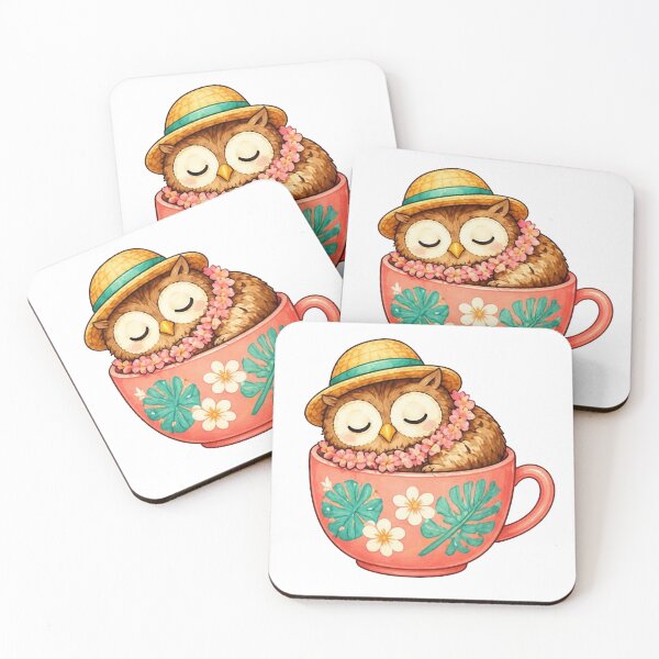 Item preview, Cozy Owl in a Teacup – Summer Edition designed and sold by Icareis-Studios.